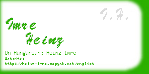 imre heinz business card